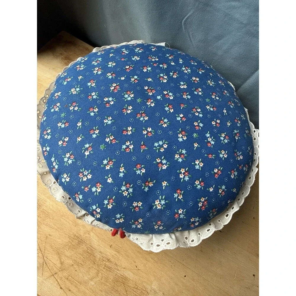 Vintage Floral Sewing Basket Organizing Storage Box Collectible